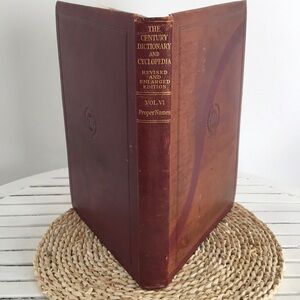 The century dictionary of names 1914 leather bound antique book